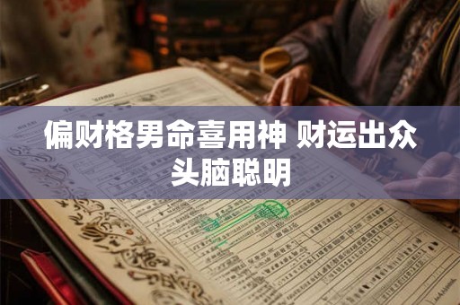 偏财格男命喜用神 财运出众头脑聪明