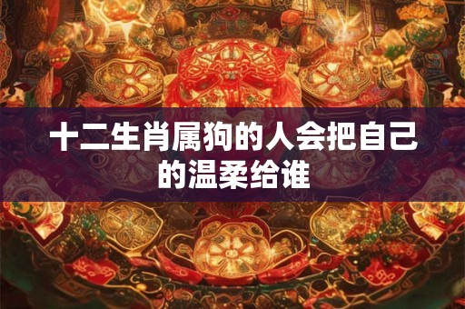 十二生肖属狗的人会把自己的温柔给谁