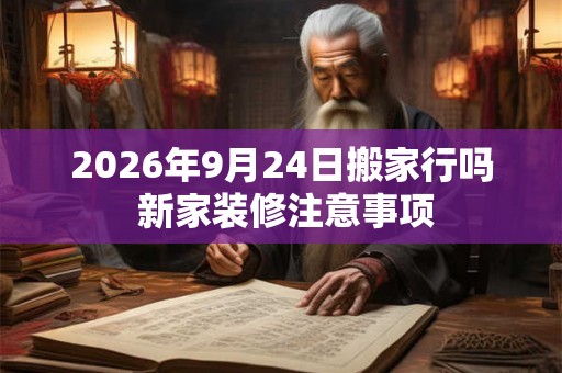 2026年9月24日搬家行吗 新家装修注意事项