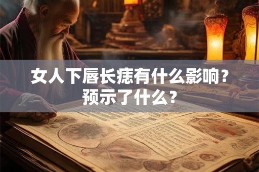 女人下唇长痣有什么影响？预示了什么？