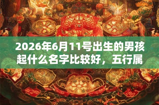 2026年6月11号出生的男孩起什么名字比较好，五行属什么