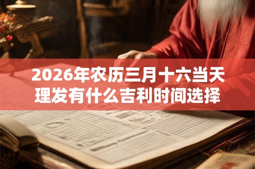 2026年农历三月十六当天理发有什么吉利时间选择