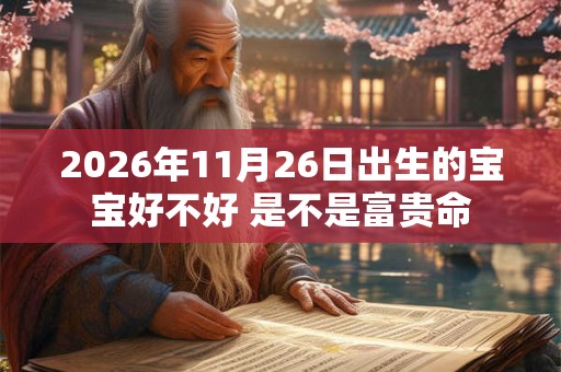 2026年11月26日出生的宝宝好不好 是不是富贵命