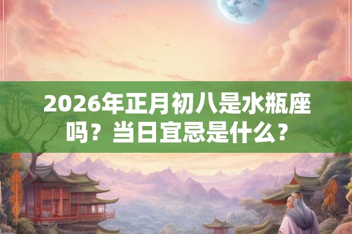 2026年正月初八是水瓶座吗？当日宜忌是什么？