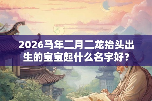 2026马年二月二龙抬头出生的宝宝起什么名字好？