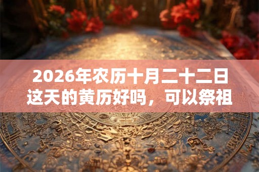 2026年农历十月二十二日这天的黄历好吗，可以祭祖吗？