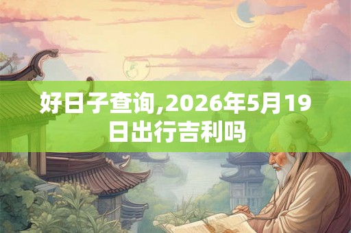 好日子查询,2026年5月19日出行吉利吗