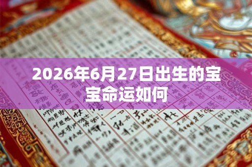 2026年6月27日出生的宝宝命运如何