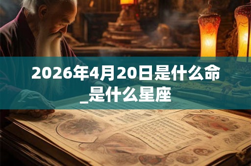 2026年4月20日是什么命_是什么星座