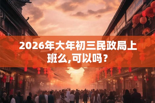2026年大年初三民政局上班么,可以吗？