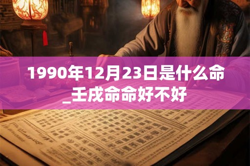 1990年12月23日是什么命_壬戌命命好不好