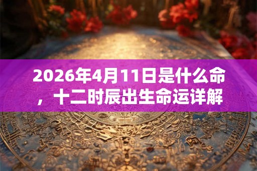 2026年4月11日是什么命，十二时辰出生命运详解