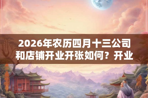 2026年农历四月十三公司和店铺开业开张如何?开业典礼的流程 2026年农历四月十三公司和店铺开业开张如何?开业典礼的流程