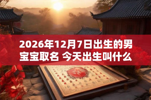 2026年12月7日出生的男宝宝取名 今天出生叫什么名字好