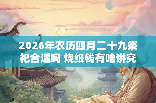 2026年农历四月二十九祭祀合适吗 烧纸钱有啥讲究