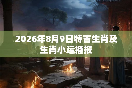 2026年8月9日特吉生肖及生肖小运播报 2026年8月9日特吉生肖及生肖小运播报