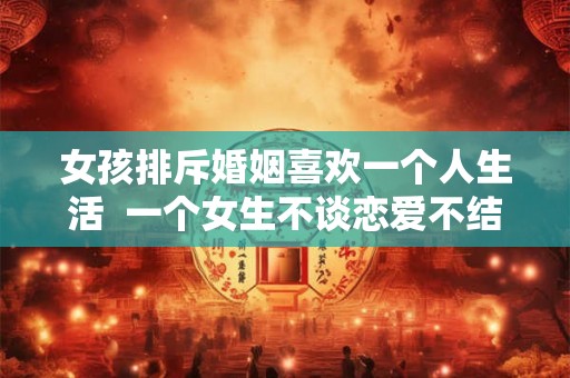 女孩排斥婚姻喜欢一个人生活  一个女生不谈恋爱不结婚是什么心理