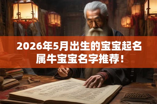 2026年5月出生的宝宝起名 属牛宝宝名字推荐！