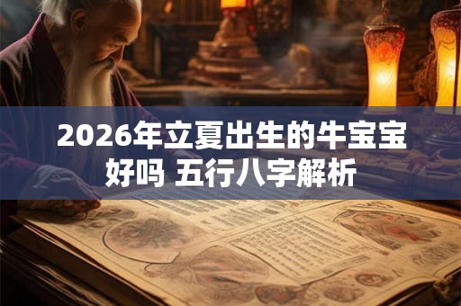 2026年立夏出生的牛宝宝好吗 五行八字解析