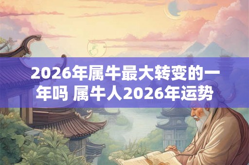 2026年属牛最大转变的一年吗 属牛人2026年运势