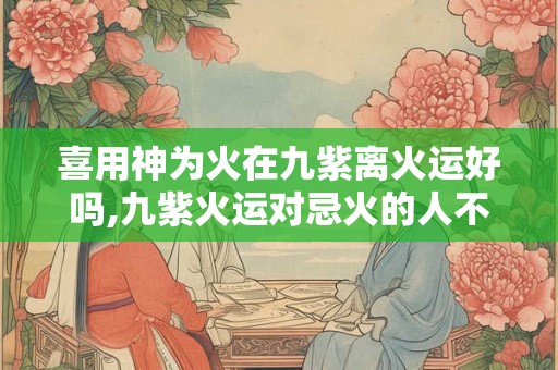 喜用神为火在九紫离火运好吗,九紫火运对忌火的人不好
