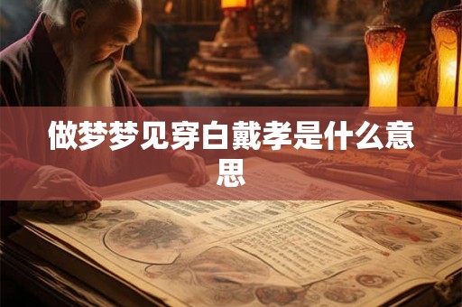 做梦梦见穿白戴孝是什么意思