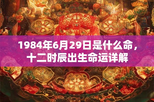 1984年6月29日是什么命，十二时辰出生命运详解