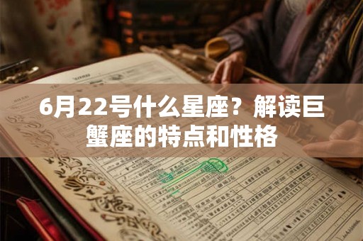 6月22号什么星座?解读巨蟹座的特点和性格 6月22号什么星座?解读巨蟹座的特点和性格