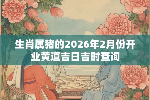 生肖属猪的2026年2月份开业黄道吉日吉时查询