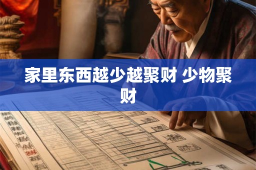 家里东西越少越聚财 少物聚财