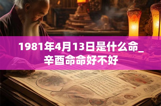 1981年4月13日是什么命_辛酉命命好不好