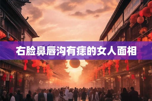 右脸鼻唇沟有痣的女人面相