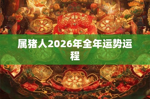 属猪人2026年全年运势运程