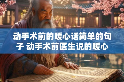 动手术前的暖心话简单的句子 动手术前医生说的暖心话是什么