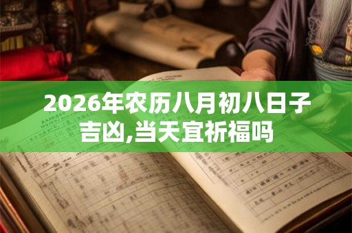 2026年农历八月初八日子吉凶,当天宜祈福吗