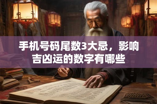 手机号码尾数3大忌,影响吉凶运的数字有哪些 手机号码尾数3大忌,影响吉凶运的数字有哪些