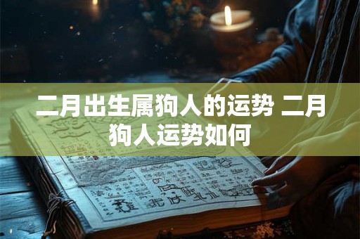 二月出生属狗人的运势 二月狗人运势如何