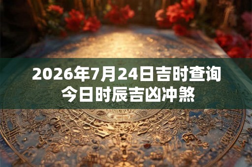 2026年7月24日吉时查询 今日时辰吉凶冲煞