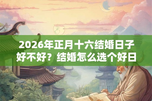 2026年正月十六结婚日子好不好？结婚怎么选个好日子？