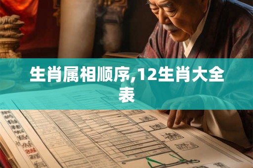 生肖属相顺序,12生肖大全表