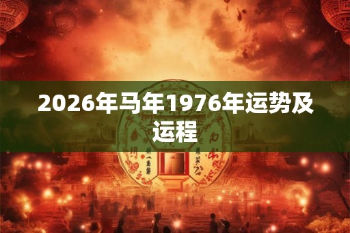 2026年马年1976年运势及运程