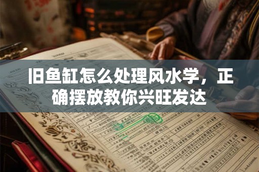 旧鱼缸怎么处理风水学，正确摆放教你兴旺发达