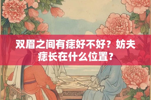 双眉之间有痣好不好？妨夫痣长在什么位置？