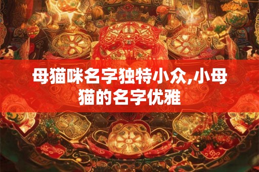 母猫咪名字独特小众,小母猫的名字优雅