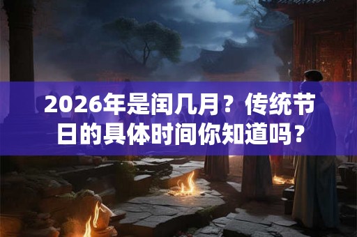 2026年是闰几月？传统节日的具体时间你知道吗？