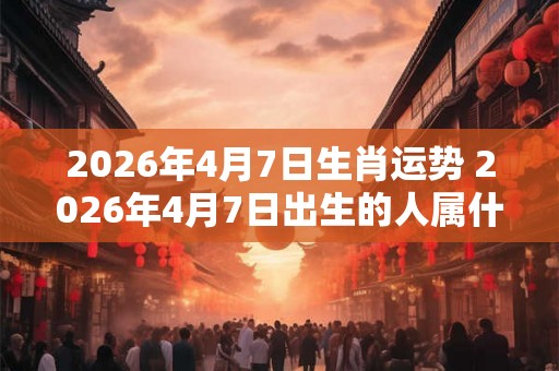 2026年4月7日生肖运势 2026年4月7日出生的人属什么生肖运势如何 2026年4月7日生肖运势 2026年4月7日出生的人属什么生肖运势如何
