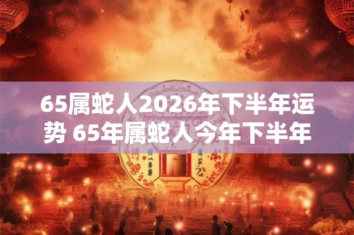 65属蛇人2026年下半年运势 65年属蛇人今年下半年好过吗