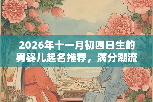 2026年十一月初四日生的男婴儿起名推荐，满分潮流的男宝宝名字