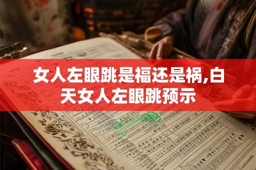 女人左眼跳是福还是祸,白天女人左眼跳预示