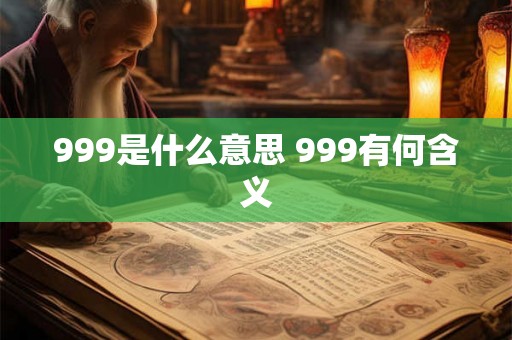 999是什么意思 999有何含义 999是什么意思 999有何含义